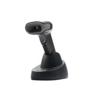 Honeywell Voyager XP 1472G, 3/4 view, in cradle