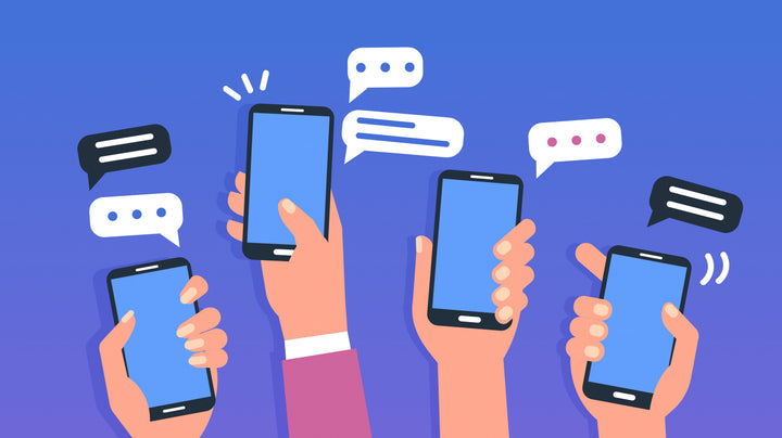 cartoon photo of phones